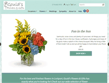 Tablet Screenshot of gouldsflowers.com